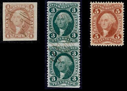 one and two cent stamps from 1862